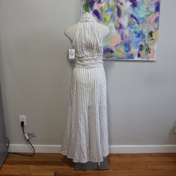 C/MEO Collective | CMEO Halter Striped Midi Dress in White - Picture 3 of 4